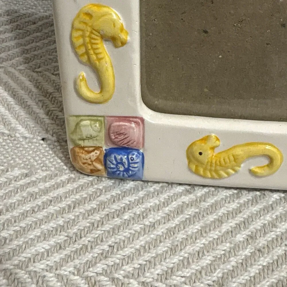 Decorative Ceramic Ocean Themed 3.5x5 Photo Frame